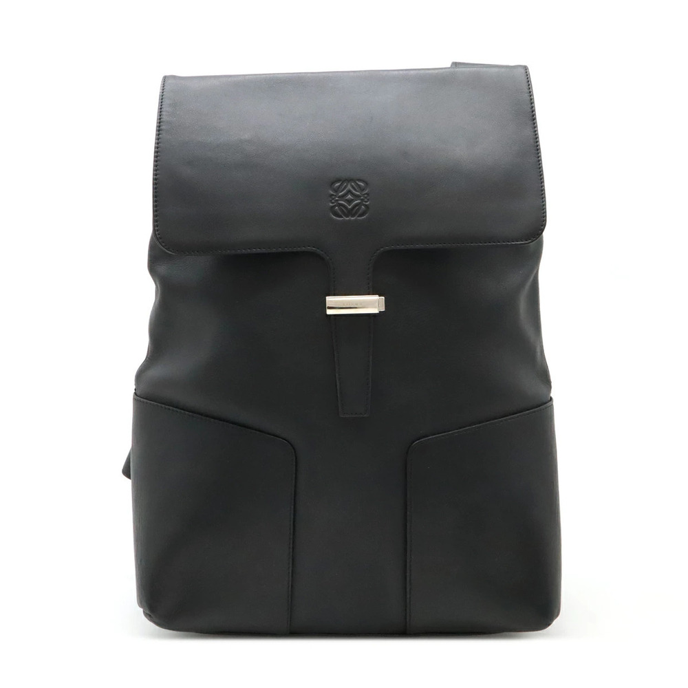 Loewe Anagram Shoulder Bag Hobo Body Crossbody Leather Black